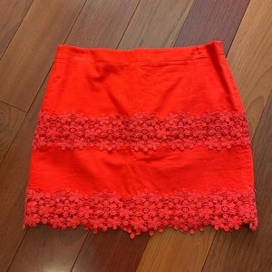 J. Crew Floral Lace Mini Skirt